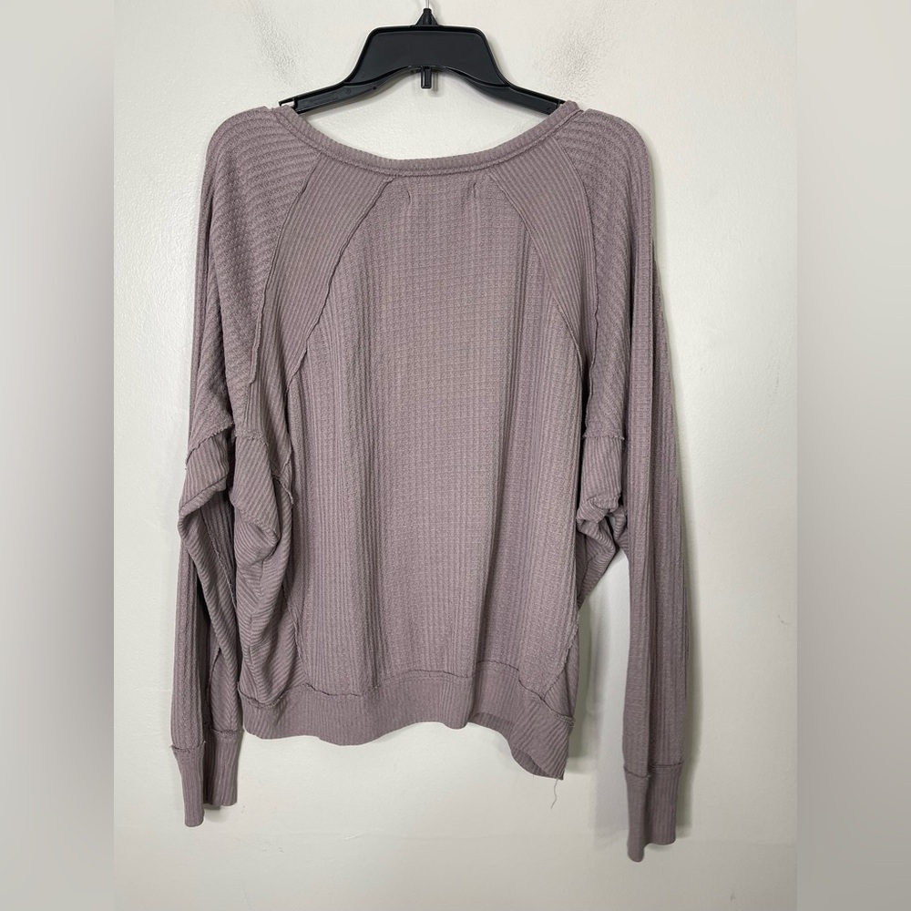 Free People We The Free Santa Clara Thermal Top In Mauve Oversized Small - Picture 6 of 9